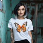 Natural Butterflies Clipart T-shirt Mockup - OSullivan Supply Co