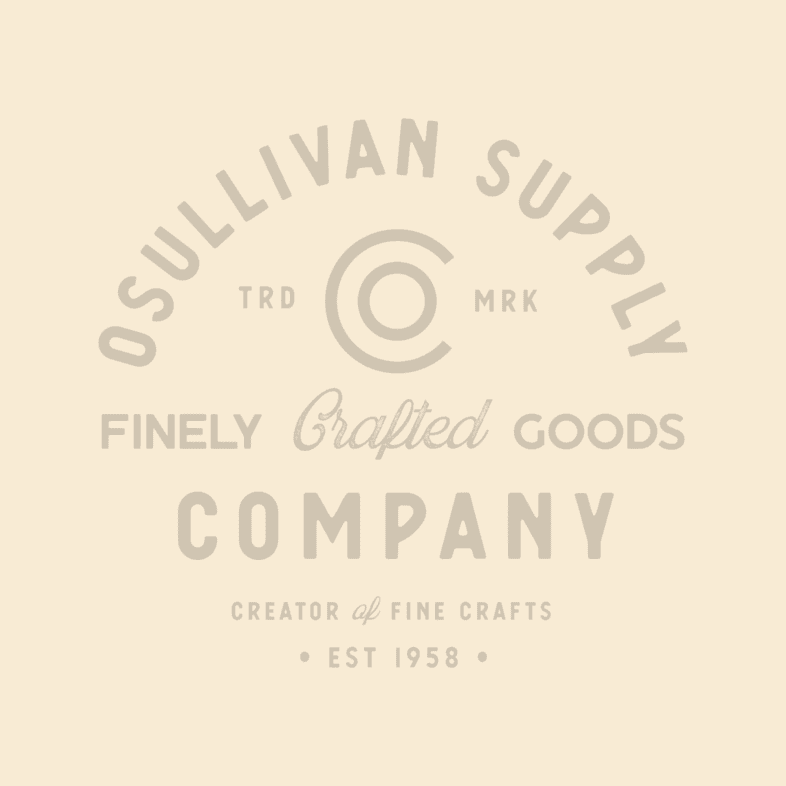 OSullivan Supply Co Logo, OSCO Logo, OSullivan Supply Co on Etsy, OSCO on Etsy, Finely Crafted Goods since 1958