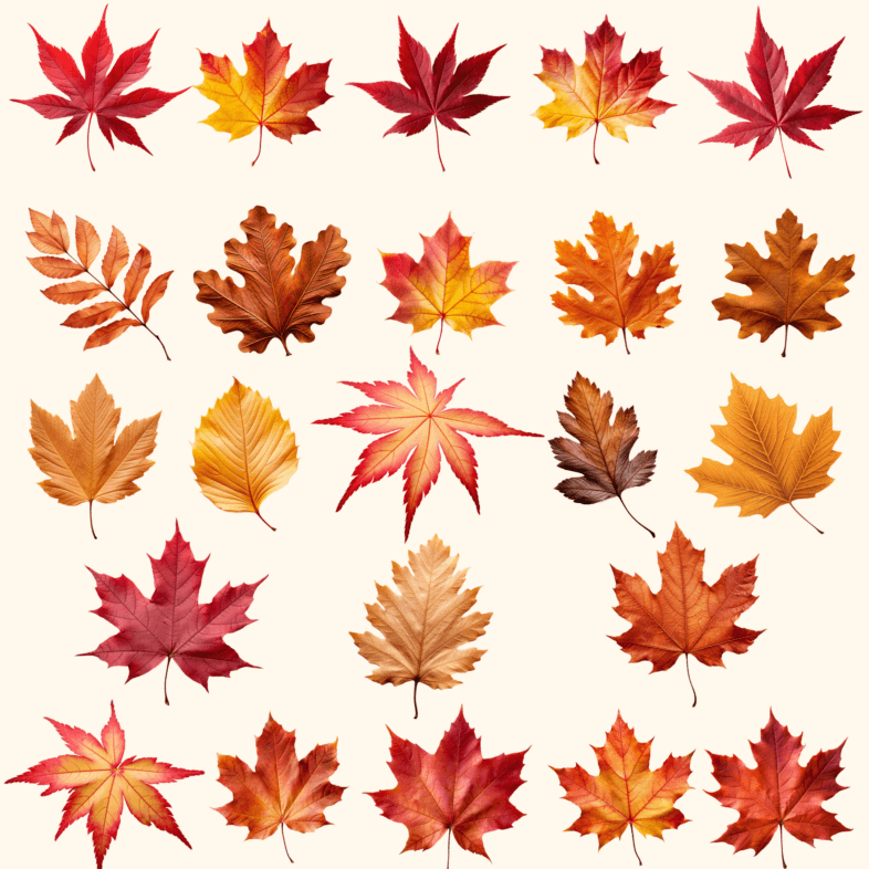 23 examples of Fall Leaves Clipart, Autumn Fall Leaves, Autumn Leaves Clipart, commercial license, scrapbooking, junk journal, crafts, collage, paper crafts, OSullivan Supply Co, OSCO