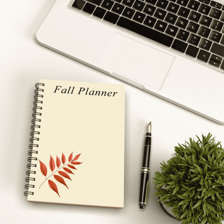 Fall Leaves clipart example use, fall planner, fall journal, fall scrapbook, Autumn planner, Autumn Fall Leaves, POD, Fall Leaves Clipart Mockup, OSullivan Supply Co, OSCO