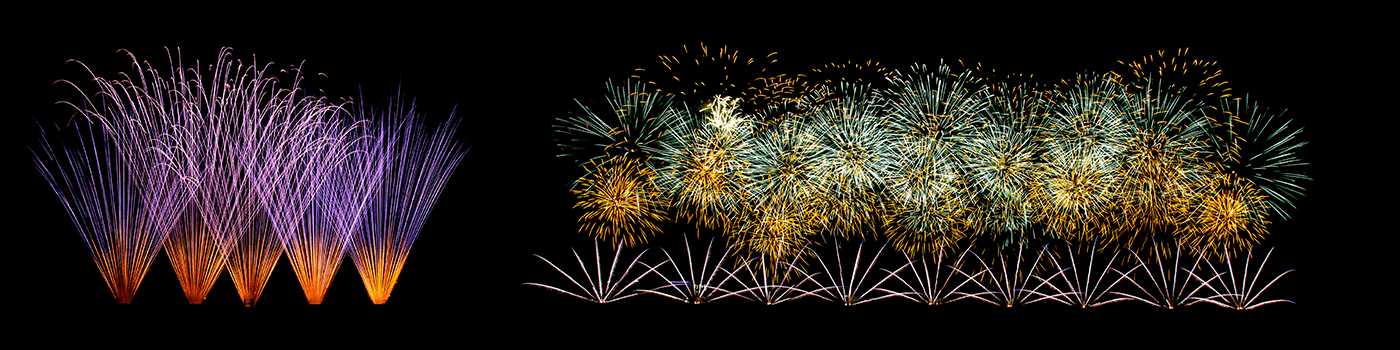 2 of the 100+ Fireworks Overlays for Photoshop