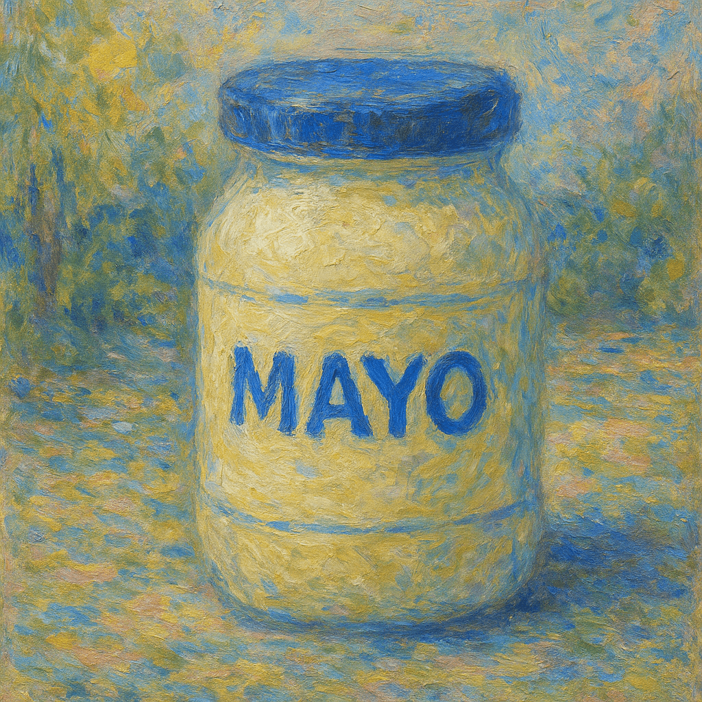 A jar of mayo if painted by Claude Monet